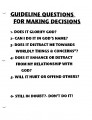 Guideling Questions For Making Decisions